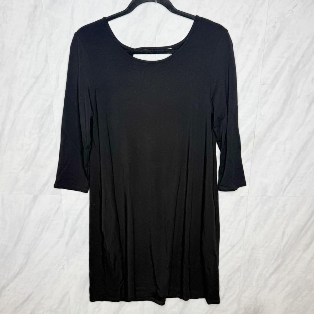 Fighting Eel Elegant Black Long Sleeve Dress